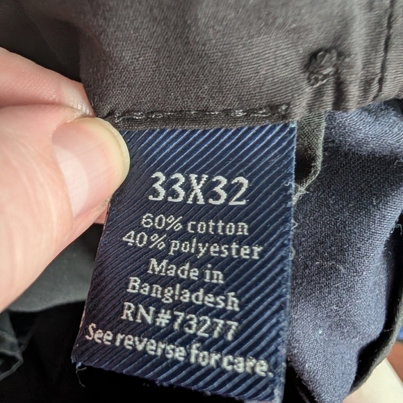 Croft & Barrow Men's Navy Chinos Size 33x32 (EUC) - Picture 3 of 10